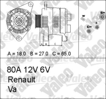 Valeo 436661 - Генератор autozip.com.ua