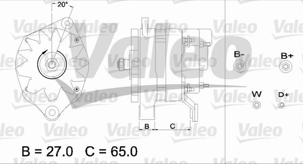 Valeo 436663 - Генератор autozip.com.ua