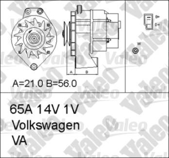 Valeo 436601 - Генератор autozip.com.ua