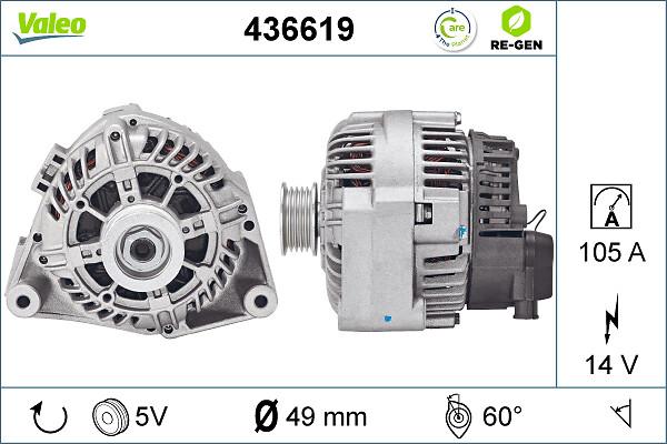 VALEO 436619 - Генератор autozip.com.ua