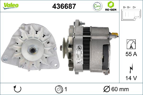 VALEO 436687 - Генератор autozip.com.ua