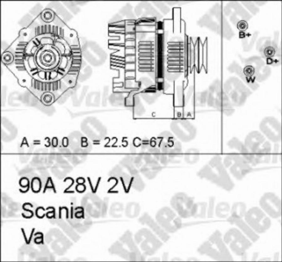 Valeo 436674 - Генератор autozip.com.ua