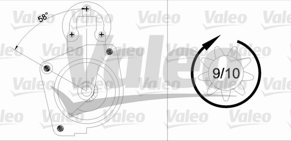 Valeo 436008 - Стартер autozip.com.ua