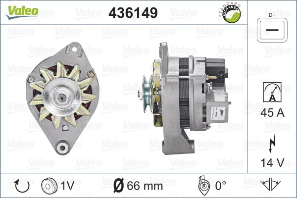 VALEO 436149 - Генератор autozip.com.ua