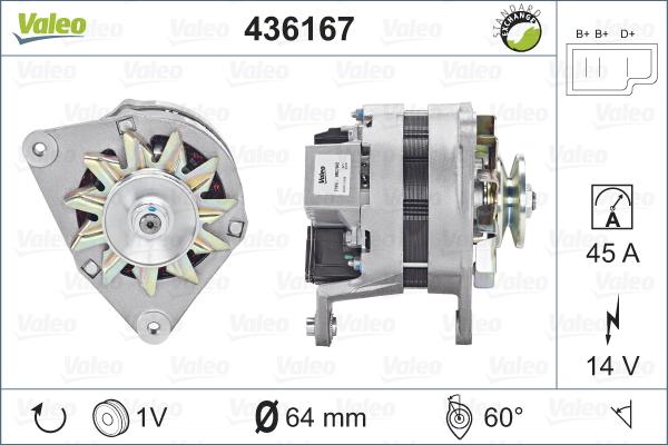 VALEO 436167 - Генератор autozip.com.ua