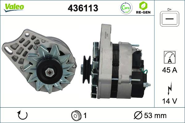 VALEO 436113 - Генератор autozip.com.ua
