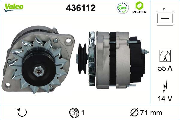 VALEO 436112 - Генератор autozip.com.ua
