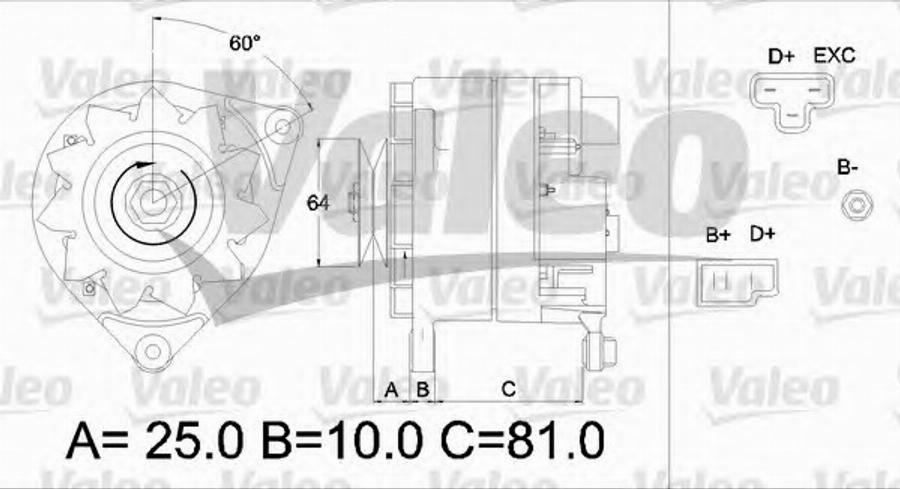 Valeo 436170 - Генератор autozip.com.ua