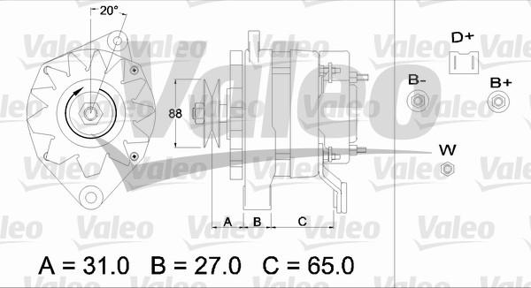 Valeo 436350 - Генератор autozip.com.ua