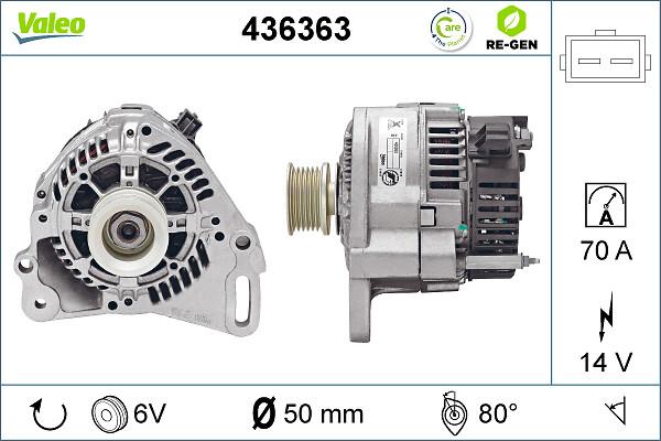 VALEO 436363 - Генератор autozip.com.ua