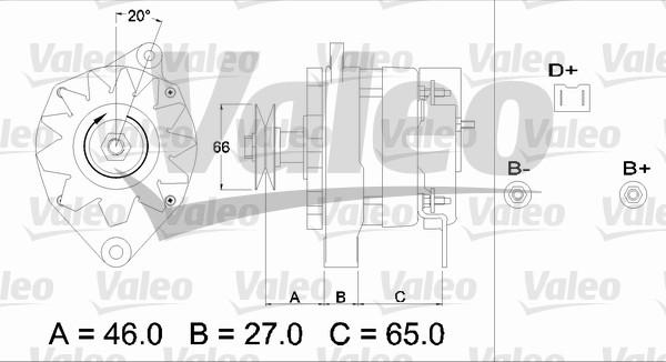 Valeo 436308 - Генератор autozip.com.ua