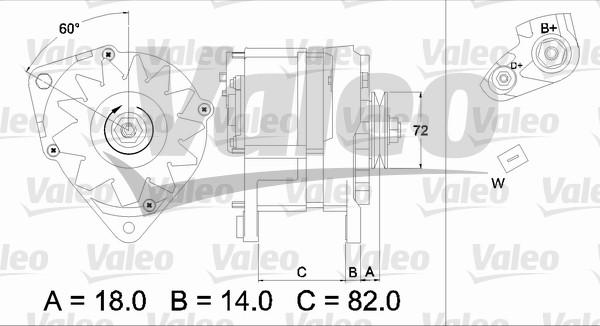 Valeo 436303 - Генератор autozip.com.ua