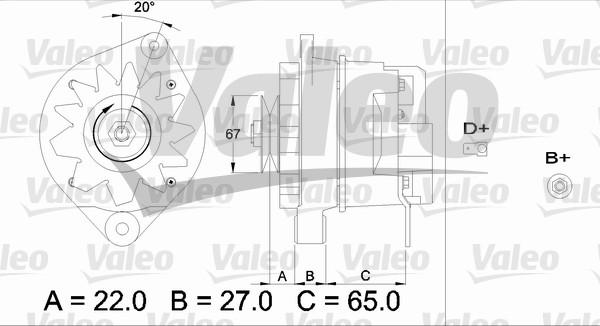 Valeo 436316 - Генератор autozip.com.ua