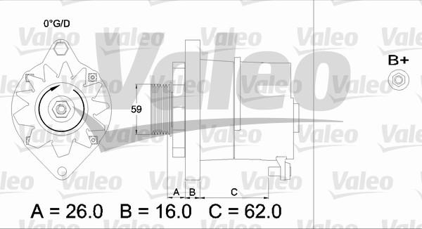 Valeo 436243 - Генератор autozip.com.ua