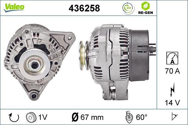VALEO 436258 - Генератор autozip.com.ua