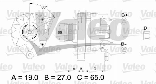 Valeo 436253 - Генератор autozip.com.ua