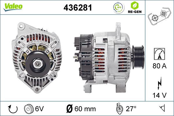 VALEO 436281 - Генератор autozip.com.ua