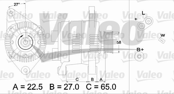 Valeo 436283 - Генератор autozip.com.ua