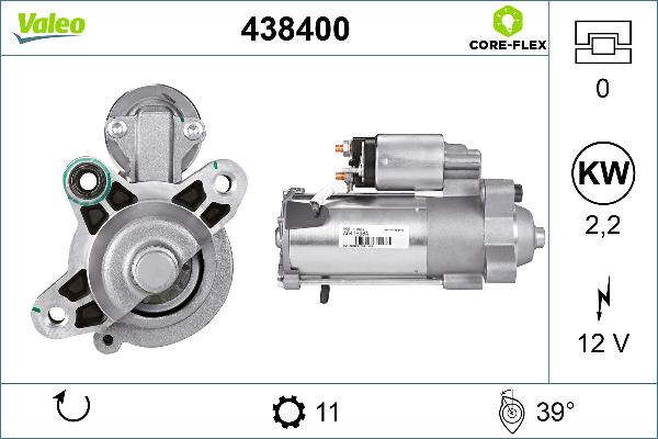 VALEO 438400 - Стартер autozip.com.ua