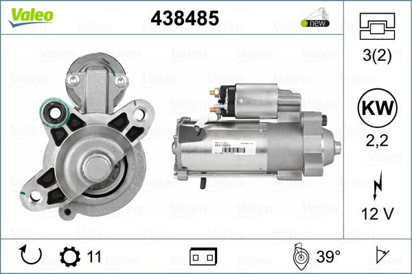 Valeo 438485 - Стартер autozip.com.ua