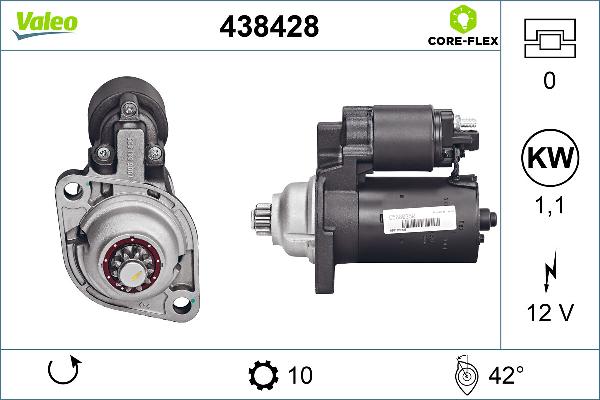 VALEO 438428 - Стартер autozip.com.ua