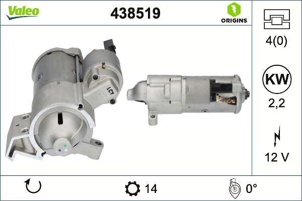 VALEO 438519 - Стартер autozip.com.ua