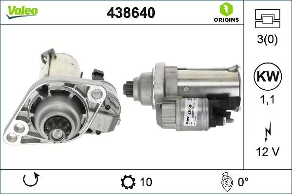 VALEO 438640 - Стартер autozip.com.ua