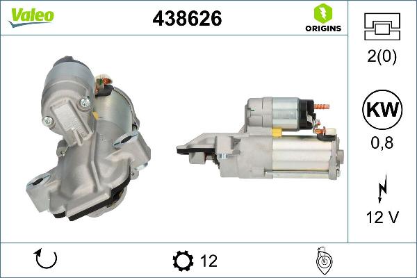 VALEO 438626 - Стартер autozip.com.ua