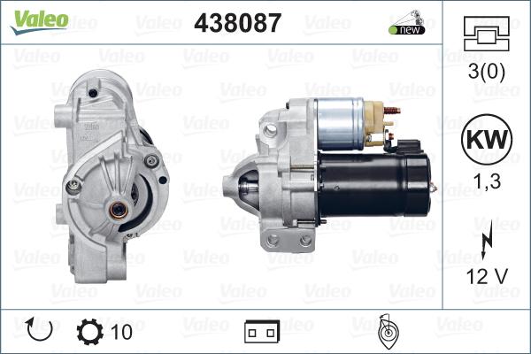 VALEO 438087 - Стартер autozip.com.ua