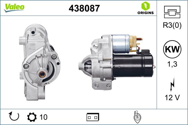 VALEO 438087 - Стартер autozip.com.ua