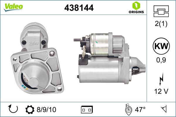 VALEO 438144 - Стартер autozip.com.ua