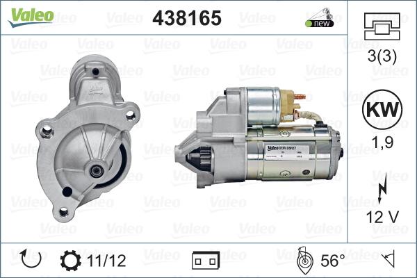 VALEO 438165 - Стартер autozip.com.ua