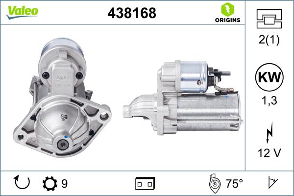 VALEO 438168 - Стартер autozip.com.ua