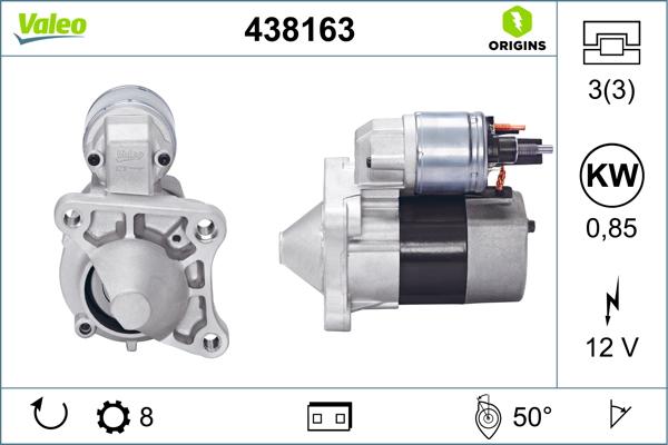VALEO 438163 - Стартер autozip.com.ua