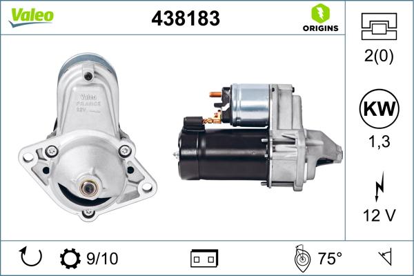 VALEO 438183 - Стартер autozip.com.ua