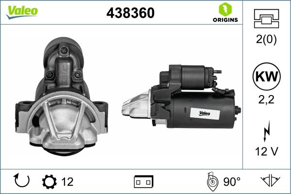 VALEO 438360 - Стартер autozip.com.ua