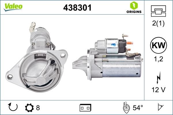 VALEO 438301 - Стартер autozip.com.ua