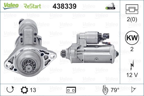VALEO 438339 - Стартер autozip.com.ua