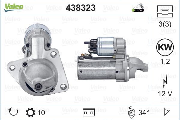 VALEO 438323 - Стартер autozip.com.ua