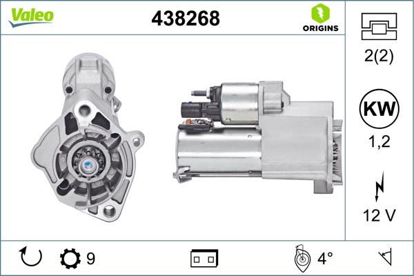 VALEO 438268 - Стартер autozip.com.ua