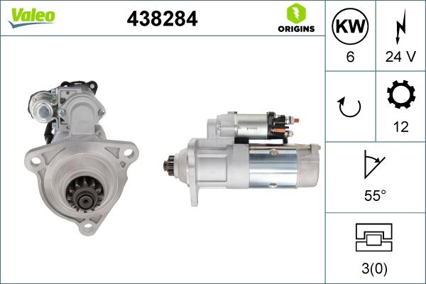 VALEO 438284 - Стартер autozip.com.ua