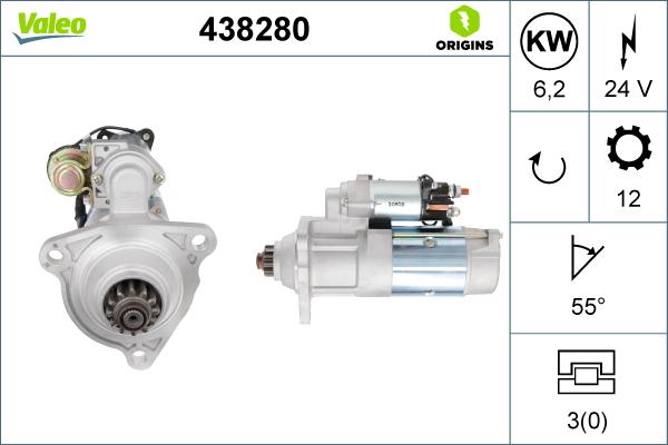 VALEO 438280 - Стартер autozip.com.ua