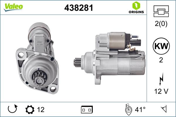 VALEO 438281 - Стартер autozip.com.ua