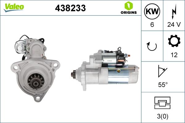 VALEO 438233 - Стартер autozip.com.ua