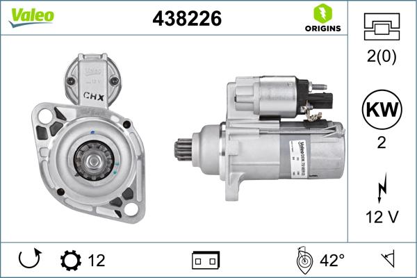 VALEO 438226 - Стартер autozip.com.ua
