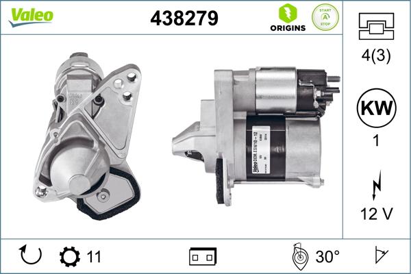 VALEO 438279 - Стартер autozip.com.ua