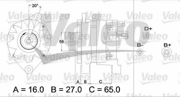 Valeo 433468 - Генератор autozip.com.ua