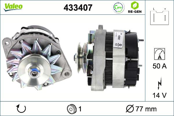 VALEO 433407 - Генератор autozip.com.ua
