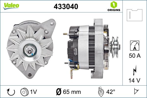 VALEO 433040 - Генератор autozip.com.ua