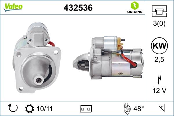 VALEO 432536 - Стартер autozip.com.ua